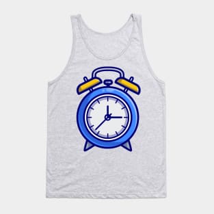 Alarm Clock Cartoon Illustration Tank Top